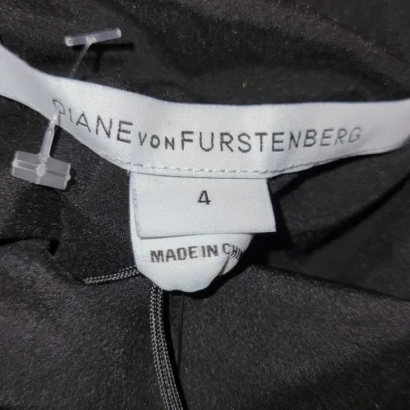 DVF Diane von Furstenberg Arianna Leopard Sheath Dress Black/Caramel Sz 4 - Picture 8 of 10